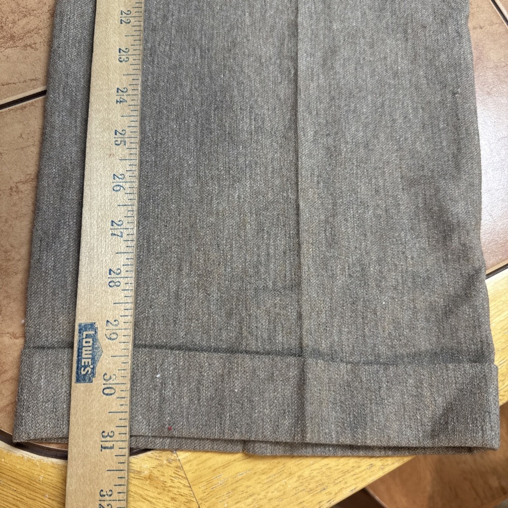 Vintage Orvis Pants Sz 42 x 31 Brown Wool Flannel Tweed Dress Trousers USA Made - Picture 8 of 9